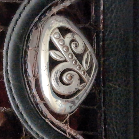 Brighton Eve Delight Women's Black/Brown Leather Small Crossbody Bag. - Picture 2 of 16